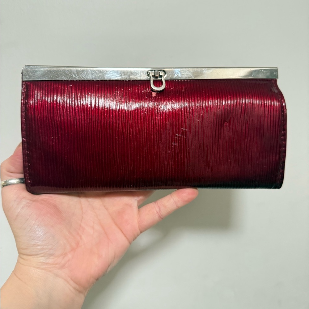 Elegant Red Clutch Wallet